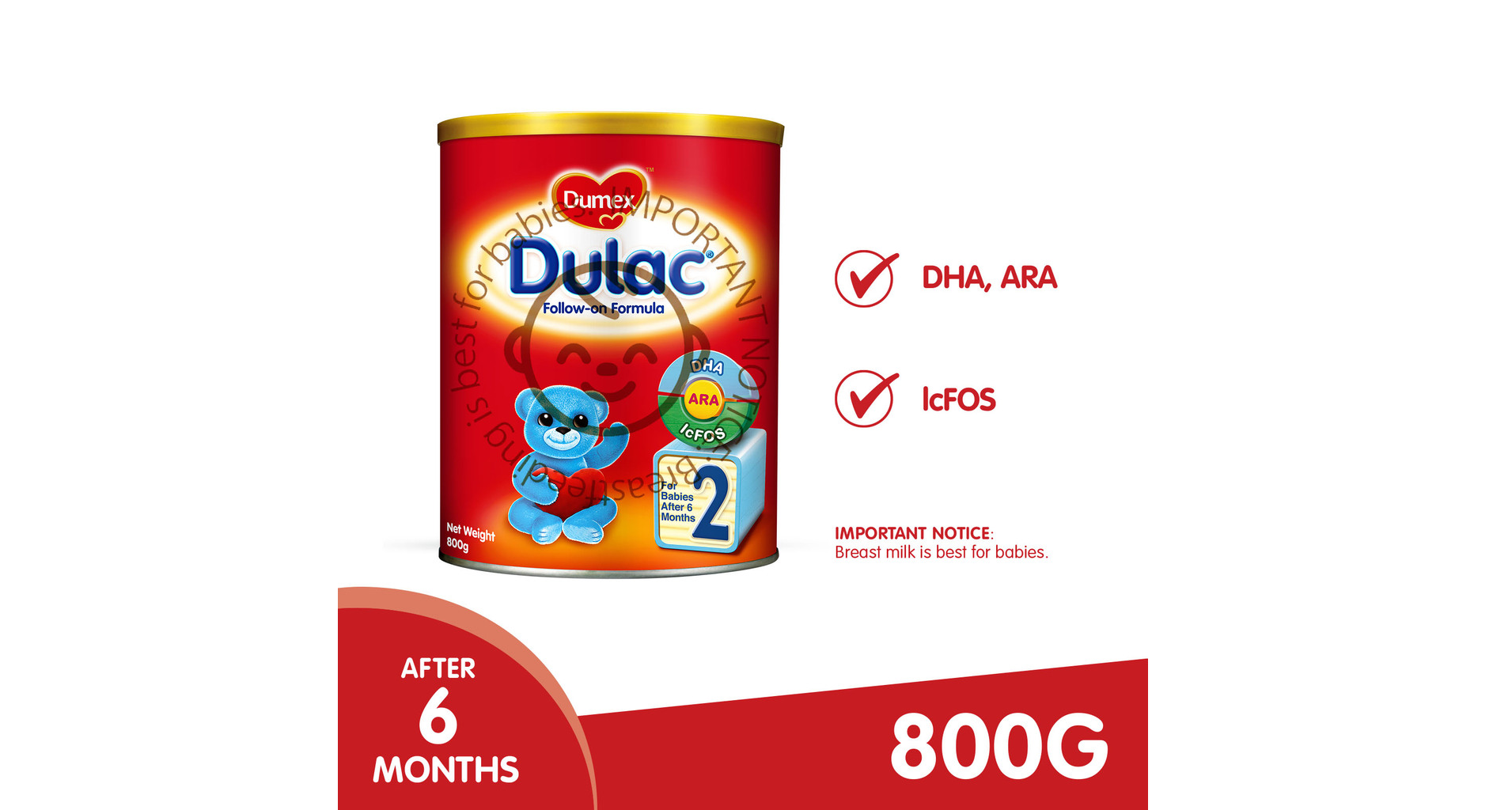 Dumex Dulac Stage 2 Follow On Milk Formula (800g) | Doctor Anywhere ...