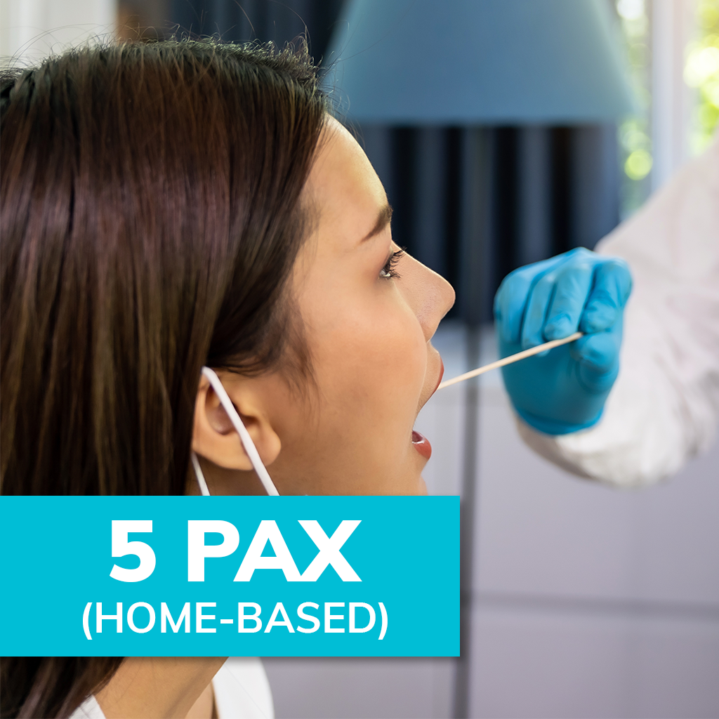 Regular Covid19 PCR Swab Test (5pax) Test at Home Doctor Anywhere