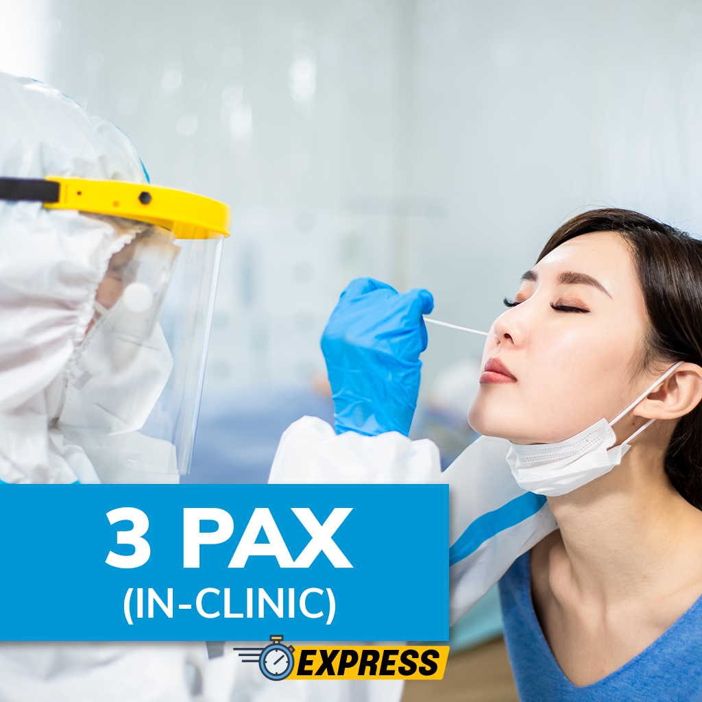 Express Covid-19 PCR Swab Test (3pax) Test in Clinic