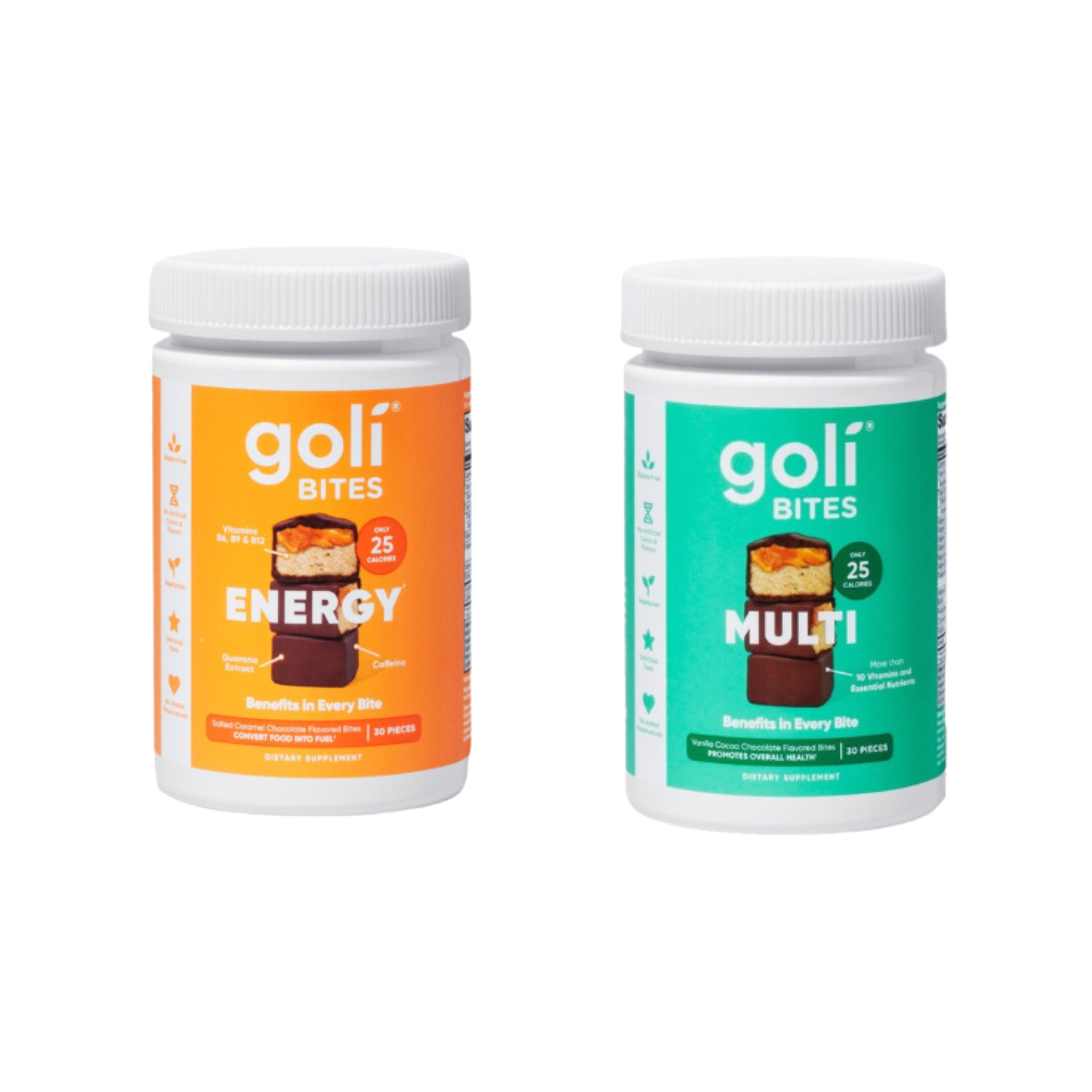 Goli Chocolate Bites Bundle [Energy Bites & Multi Bites] 2 x 30s