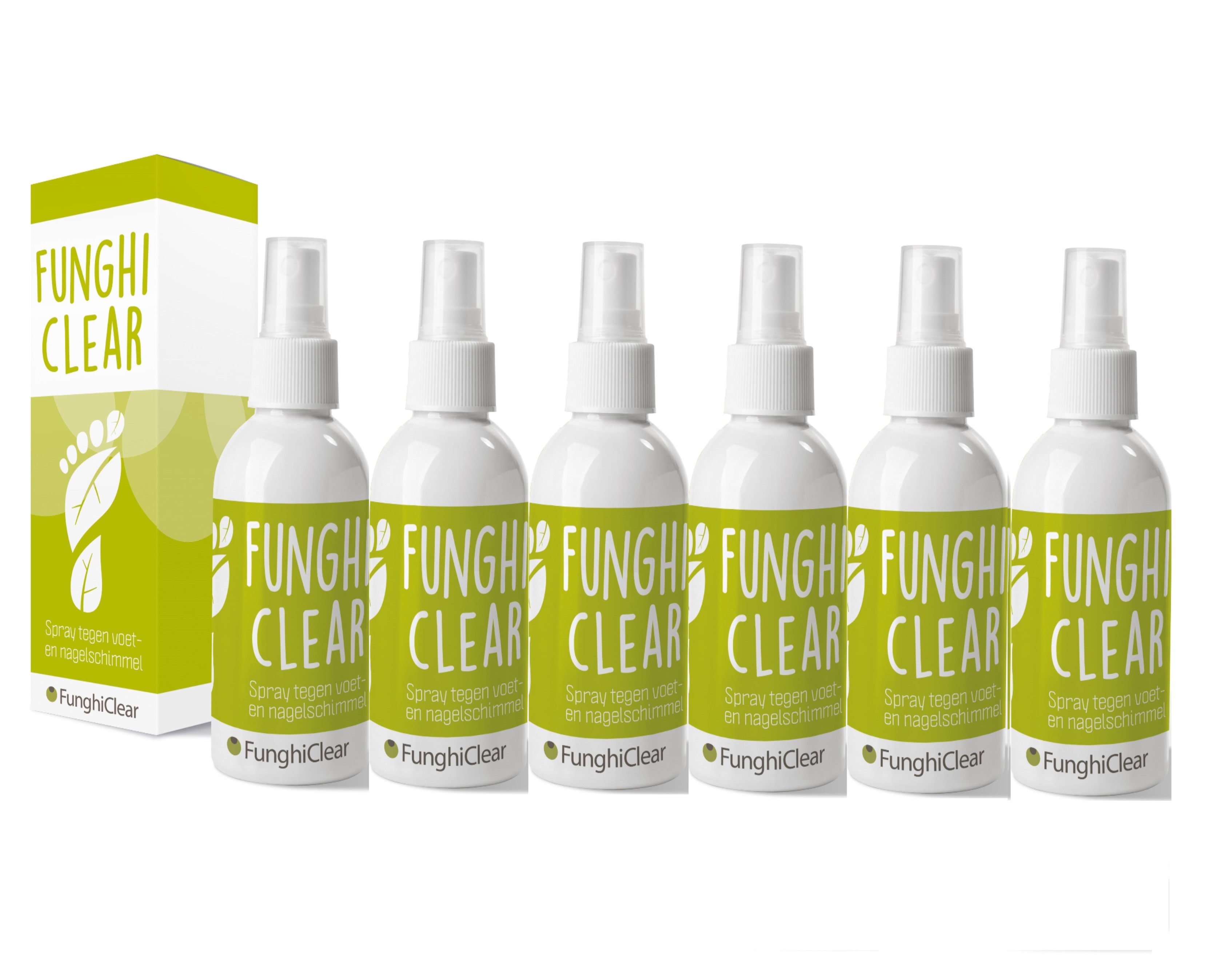 FunghiClear™ 50ml spray – Natural Foot Hygiene Remedy with Manuka, Basil, Peppermint and Lavender Essential Oils - (Bundle of 6)