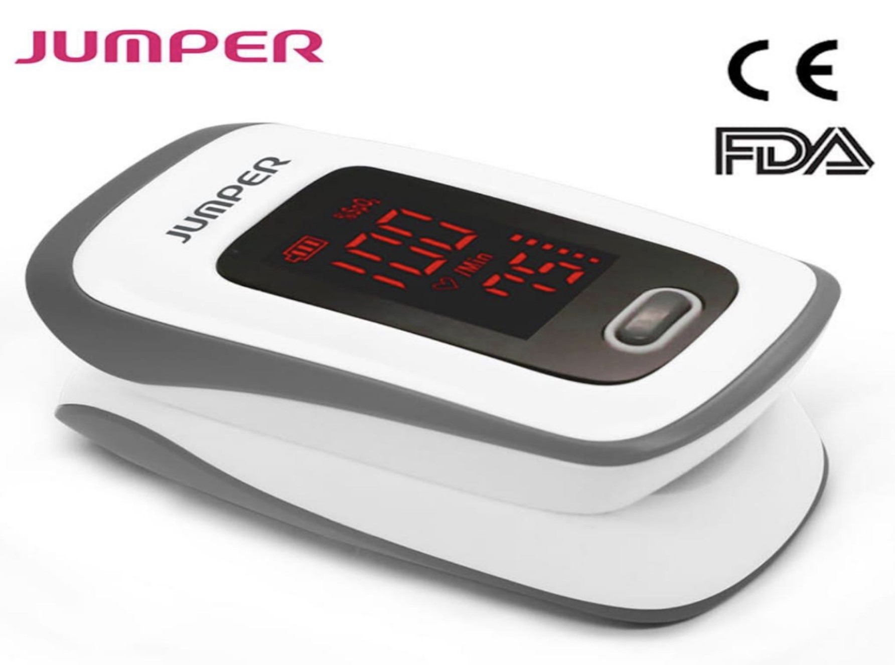 JUMPER JPD500E Finger Pulse Oximeter with Alarm Setting Doctor