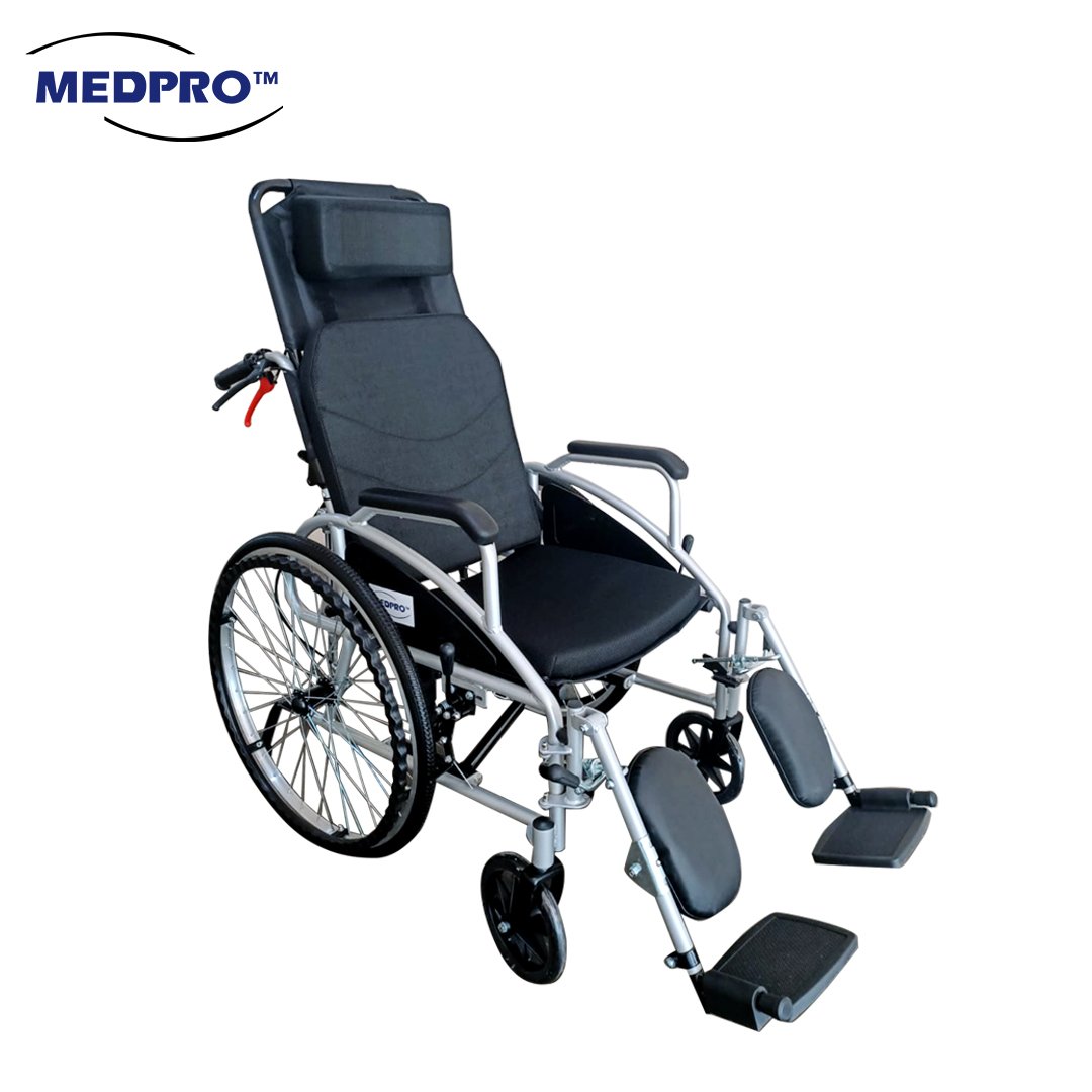 MEDPRO™ Maxi Deluxe Recliner 90180° Wheelchair with Removable Headrest